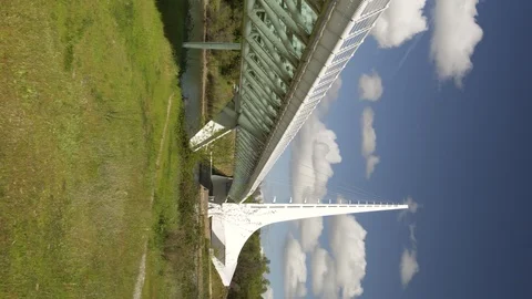 Sundial Bridge Redding Stock Footage 110916135