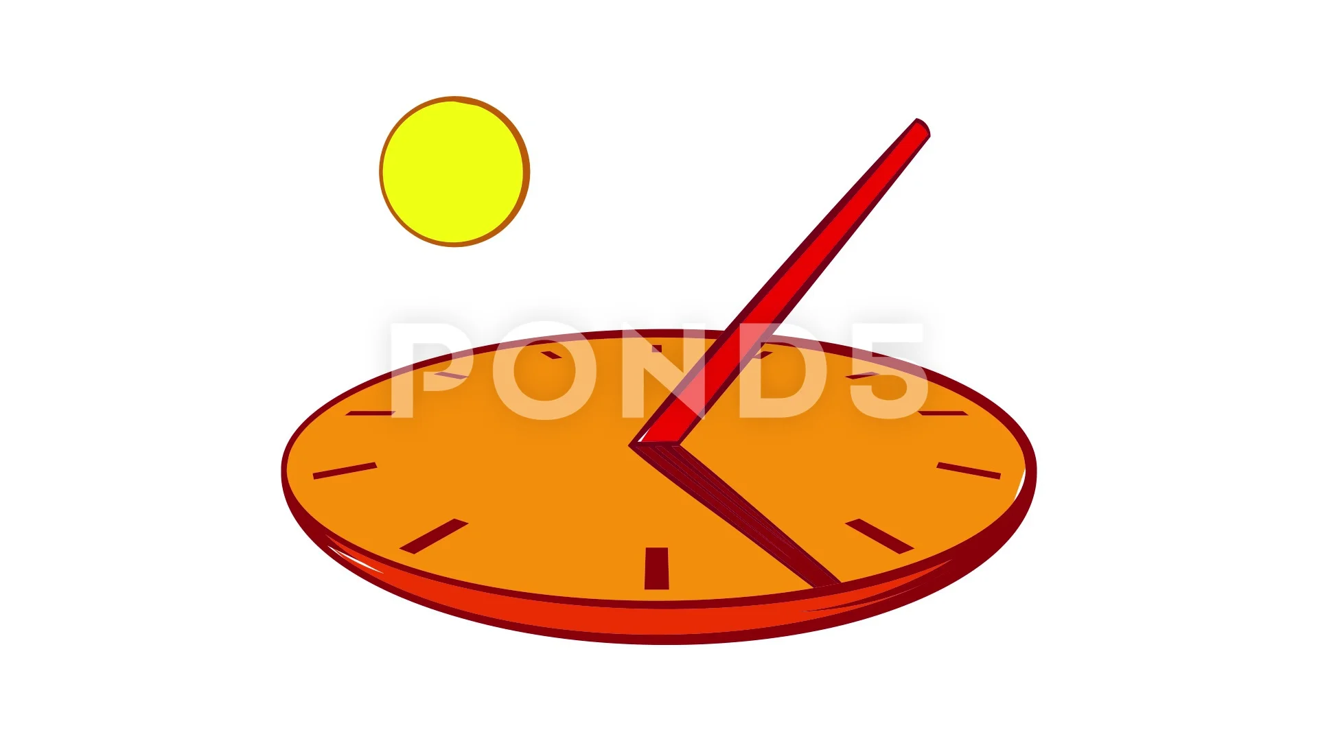 Sundial icon animation | Stock Video | Pond5
