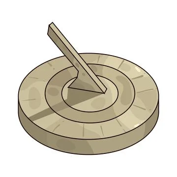 Sundial illustration Illustrazione stock