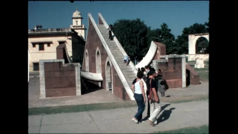 Sundial at Jantar Mantar Stock Footage 276293201