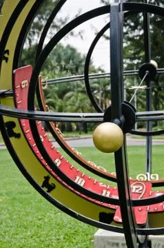 Sundial in a park Foto stock