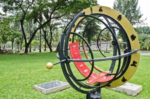 Sundial in a park Фото