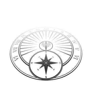Sundial perspective background Stock Illustration