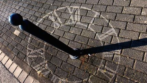 Sundial on the sidewalk Foto stock