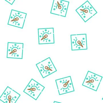 Sundial sun clock vector seamless pattern イラスト素材
