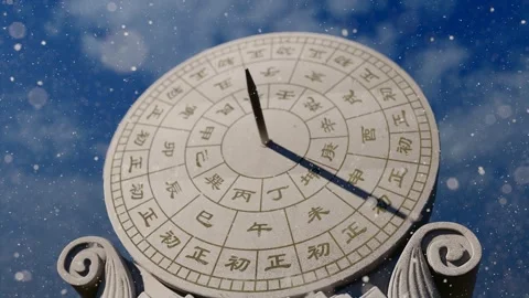 Sundial time changes all the time Video stock 288288691