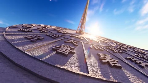 Sundials record the passage of time Stock Footage 279043046