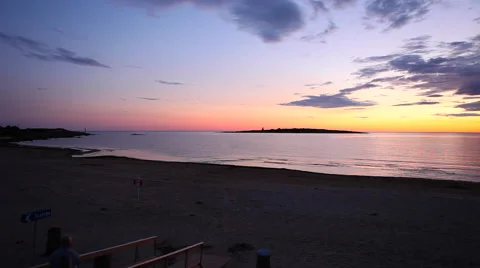Sundown at the beach 2 Stock Footage 41466879