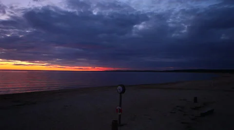 Sundown at the beach 3 Stock Footage 41466821