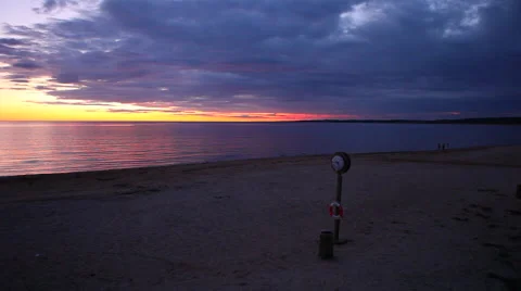 Sundown at the beach 4 Stock Footage 41466781