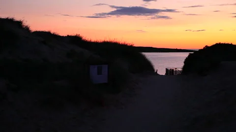 Sundown at the beach 5 Stock Footage 41466798