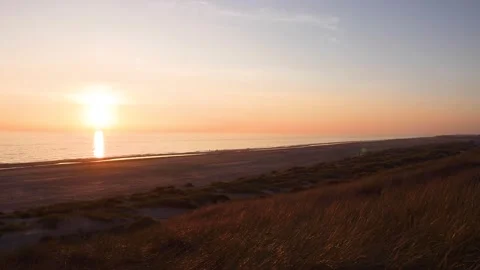 Sundown at the beach Stock Footage 218265119