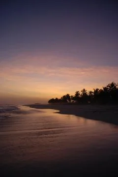 A sundown on the beach Foto stock