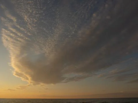 Sundown at the beach of Zingst Stock Photos