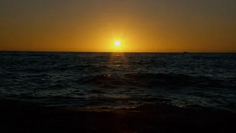 Sundown on a calm summer evening Stock Footage 124753561