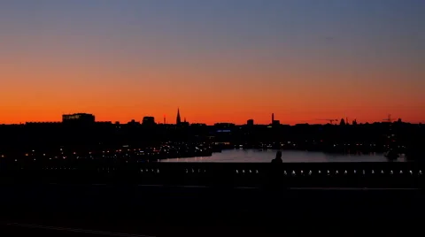 Sundown city Stock Footage 41454358