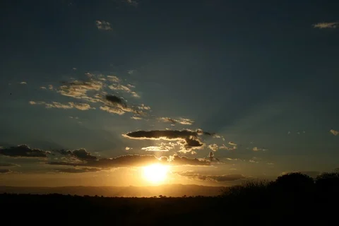 Sundown with clouds. Timelapse Stock Footage 112835721
