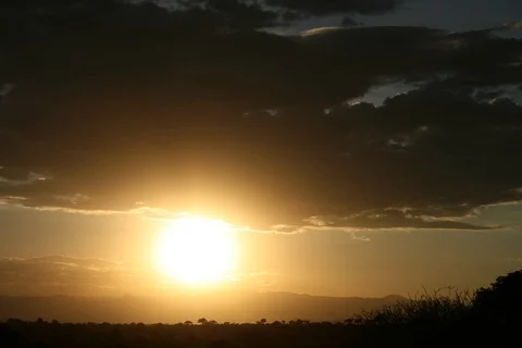 Sundown with clouds. Timelapse Stock Footage 112842788