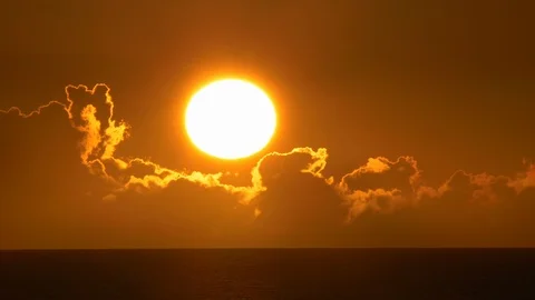 Sundown into clouds TL Video stock 121288189