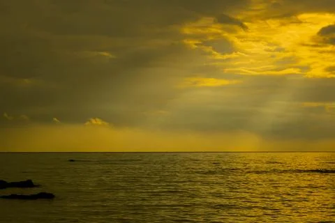 Sundown cloudscape Stock Photos