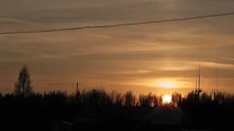 Sundown Stock Footage 8992184