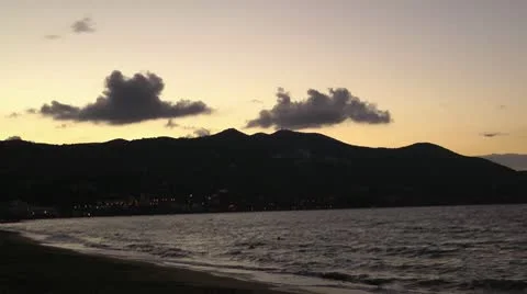 Sundown in Greece Stockbeeldmateriaal 8990124