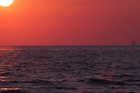 Sundown North sea. Timelapse Video stock 112770032