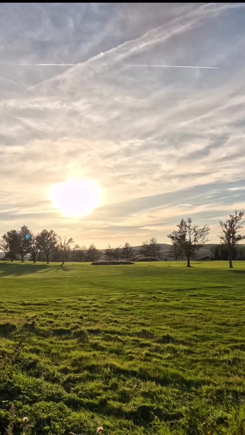 Sundown over the Golf Course Stock Footage 284772330