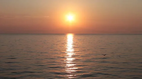Sundown over the sea Stock-Footage 30717029
