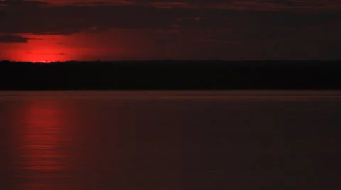 Sundown on river. 16 Video stock 25914362