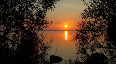 Sundown scenery Stock Footage 41681014