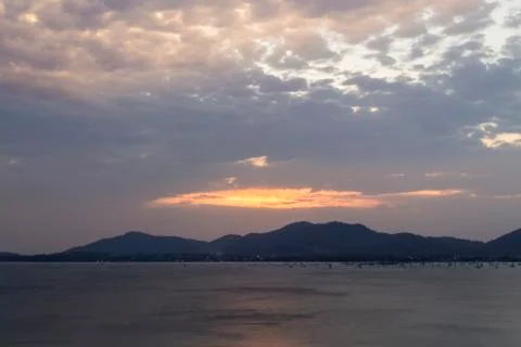 Sundown sea scape Stock Photos