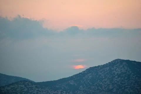 Sundown in Supramonte Stock Photos