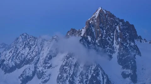 Sundown Timelapse over Mountains in Alps Stock Footage 61819721