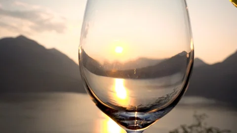 Sundowner in beautiful setting Stock Footage 122346223