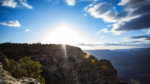 Sunest time lapse at Powell Point in Grand Canyon National Park 库存影片 107197533