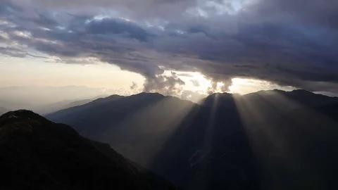 Sunet in Himalayas time lapse Stock-Footage 83201537