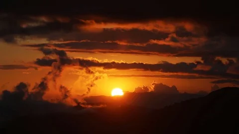 Sunet in Himalayas time lapse Stock Footage 83201581