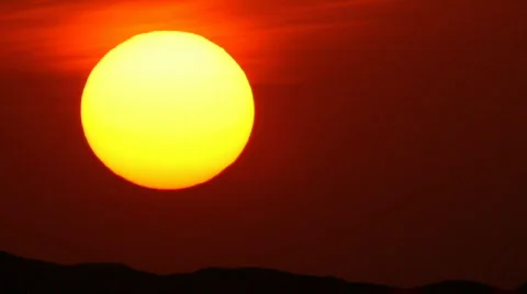 Sunet with huge sun 720p Vidéo 561759