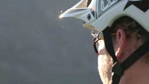 Sunflare on Helmet Video stock 90864447