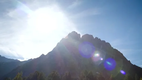 Sunflare mountain peak 16 Stock Footage 167071691