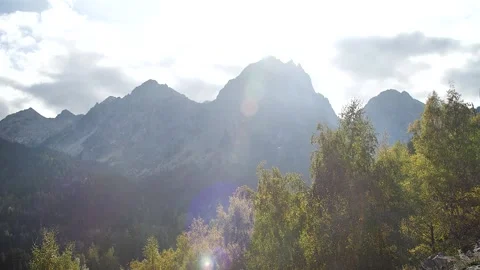 Sunflare in the mountains 69 Stock Footage 167071952