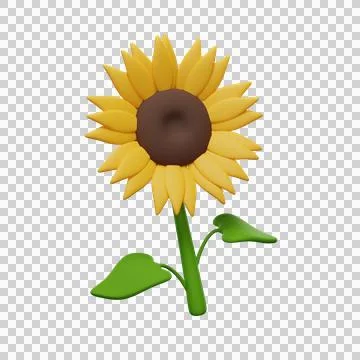 Sunflower 3d Stock Illustration