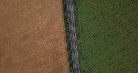 Sunflower and wheat fields aerial 動画素材 97040340