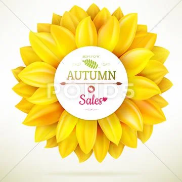 Sunflower Autumn Sale. Eps 10