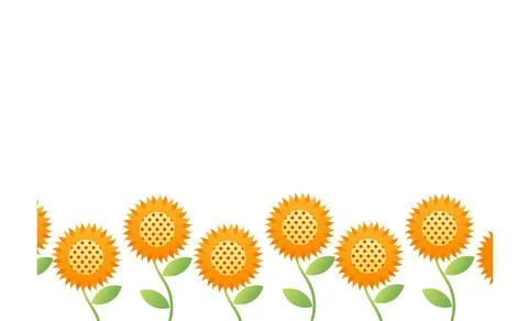 Sunflower background with natural theme Stock Illustration