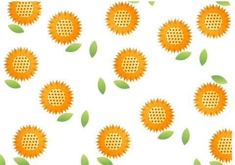 Sunflower background with natural theme Stock Illustration