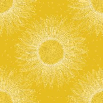 Sunflower blue tile Illustrazione stock