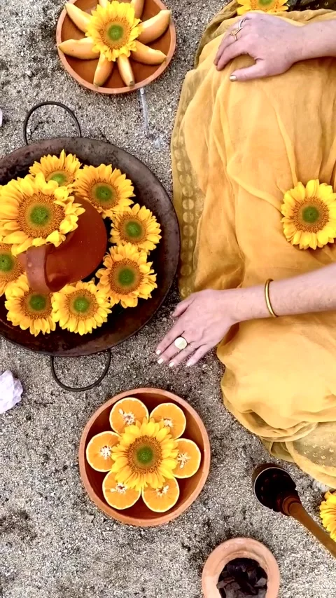 Sunflower Ceremony Stock Footage 242337970