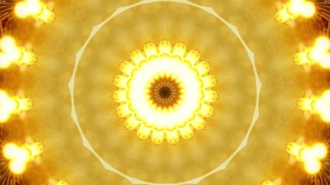 Sunflower Explosion Kaleidoscope Stock Footage 244742341